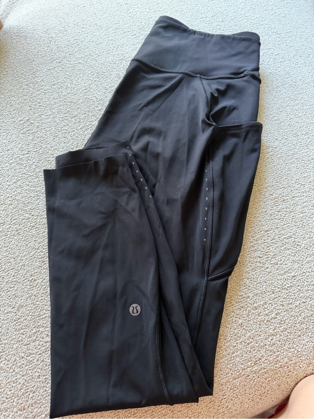Fast and Free 25” Lululemon Black High-Rise Leggings